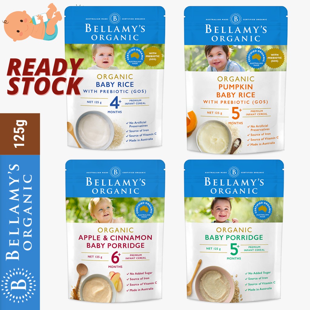 Bellamy baby store rice 4 month