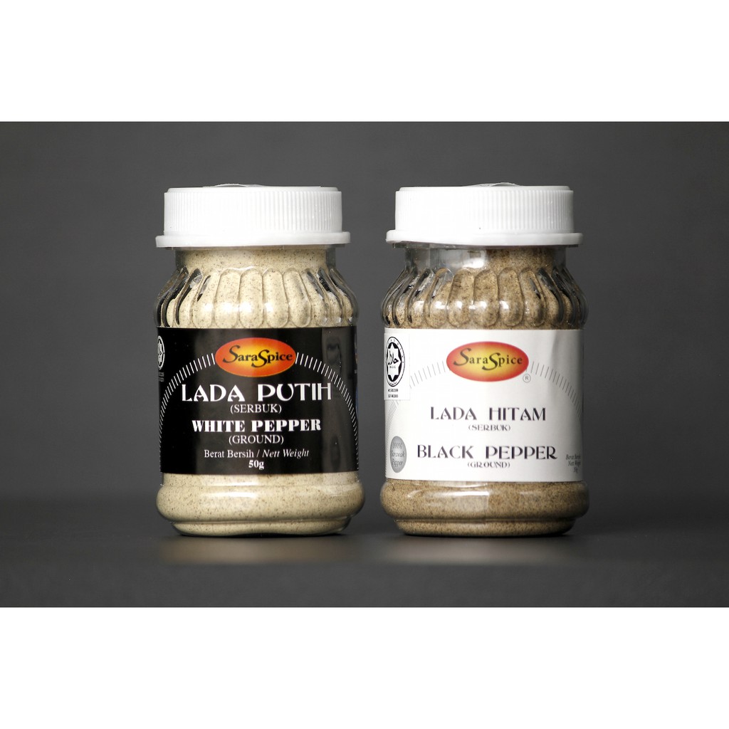 Saraspice Sarawak White/Black Ground Pepper (50gm/Bottle) Shopee Malaysia