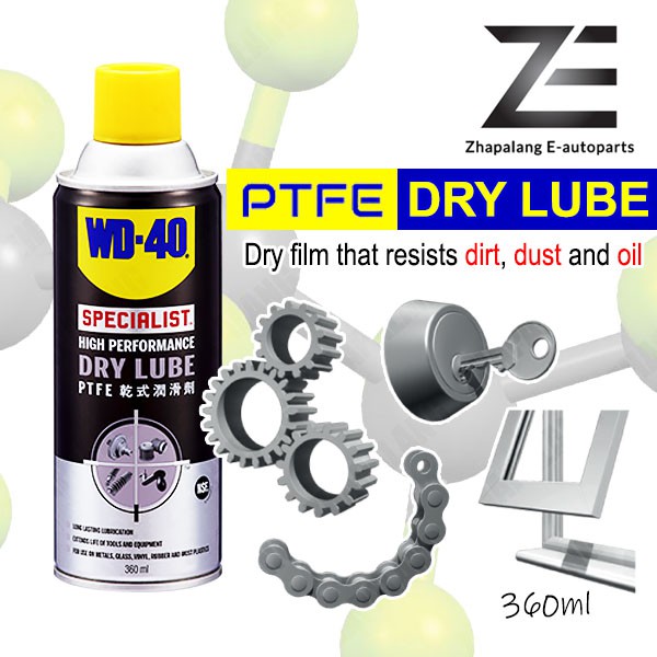 Dry Lube PTFE Spray - Dirt & Dust Resistant Dry Lube