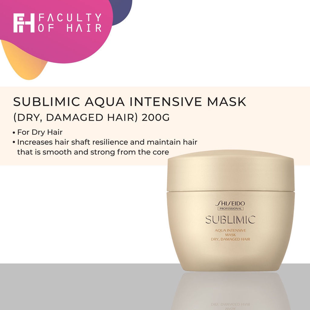 Shiseido Sublimic Aqua Intensive Mask - Dry, Damaged Hair 200g/680g ...