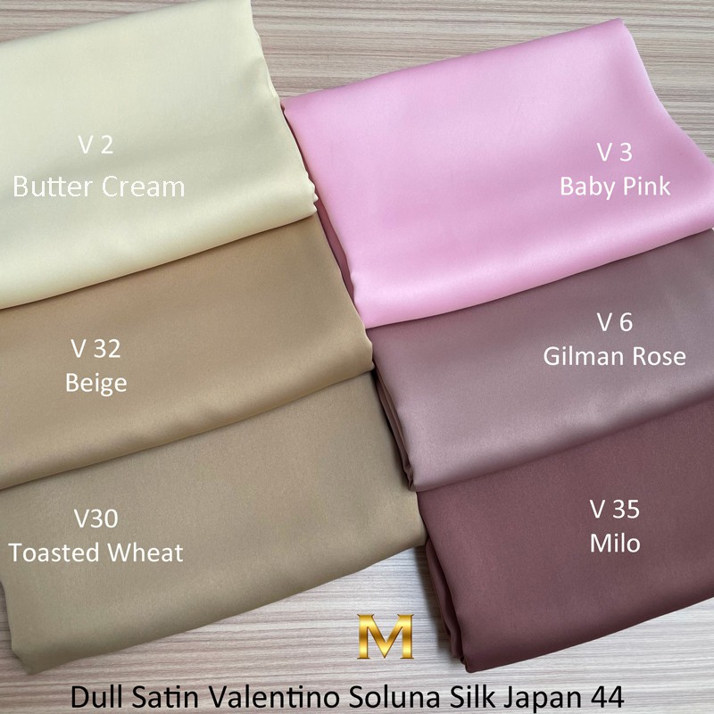 Part 1 Dull Satin Valentino Soluna Silk Japan Price For 0.5m Bidang 44 ...
