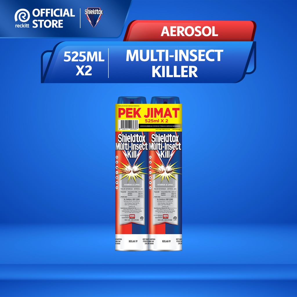 Shieldtox Multi-Insect Killer Spray Aerosol (525ml) Twinpack | Shopee ...
