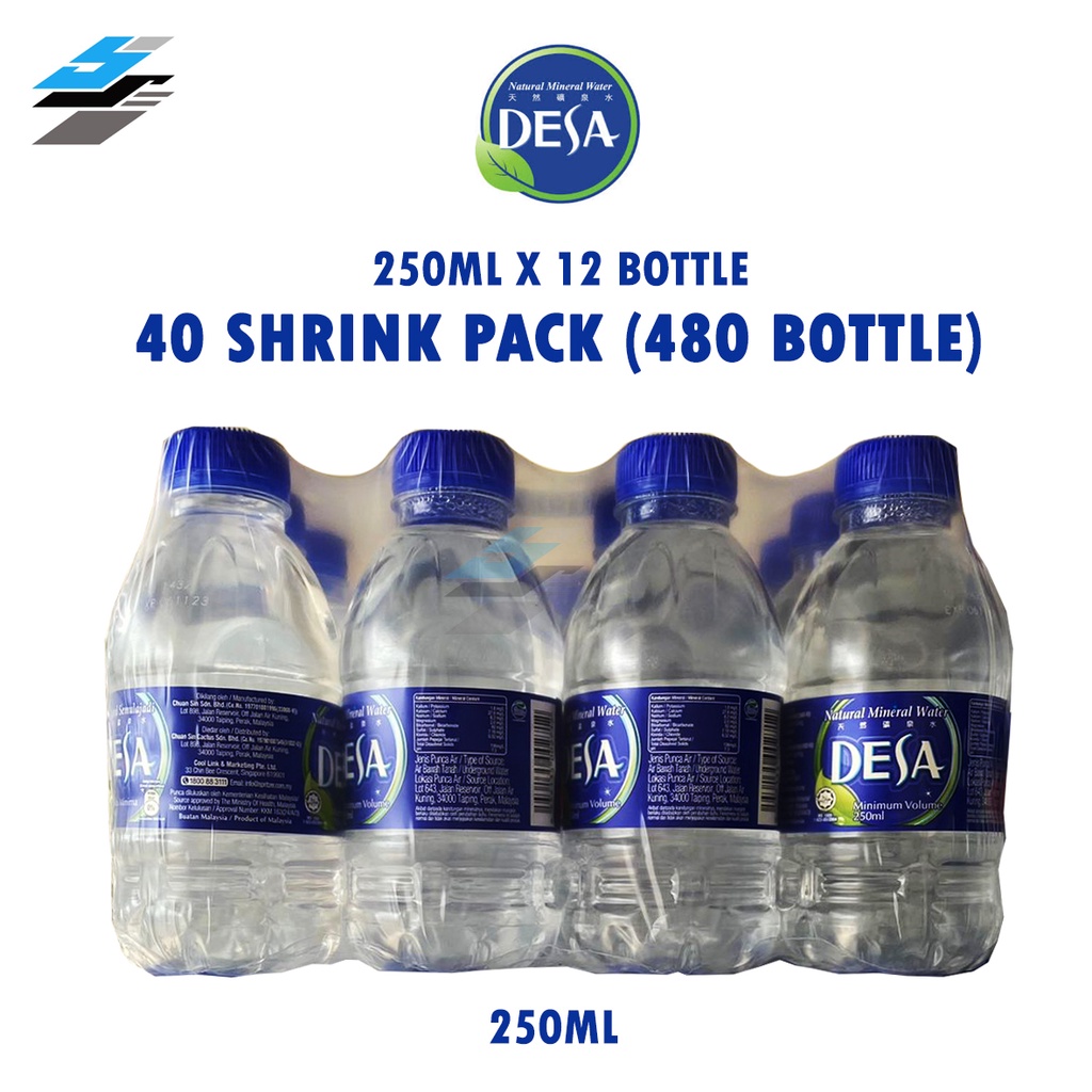 DESA Mineral Water 250ml x 40 Shrink Pack(480 bottle) | Shopee Malaysia