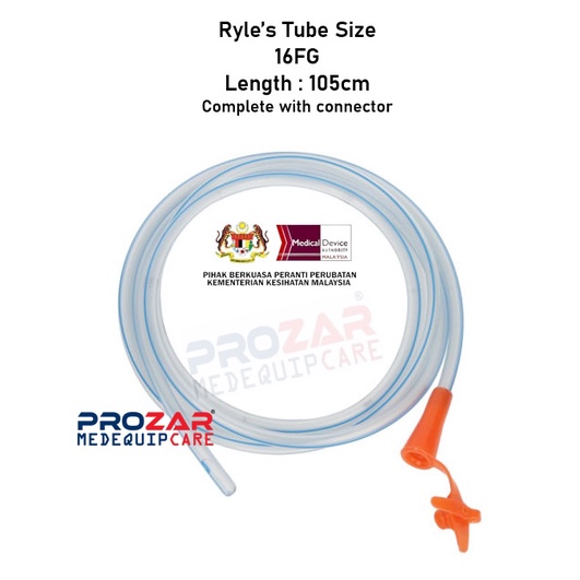 RYLES TUBE 6,8,10,12,14,16 FG LENGHT 105CM FOR ENTEREL FEEDING ...