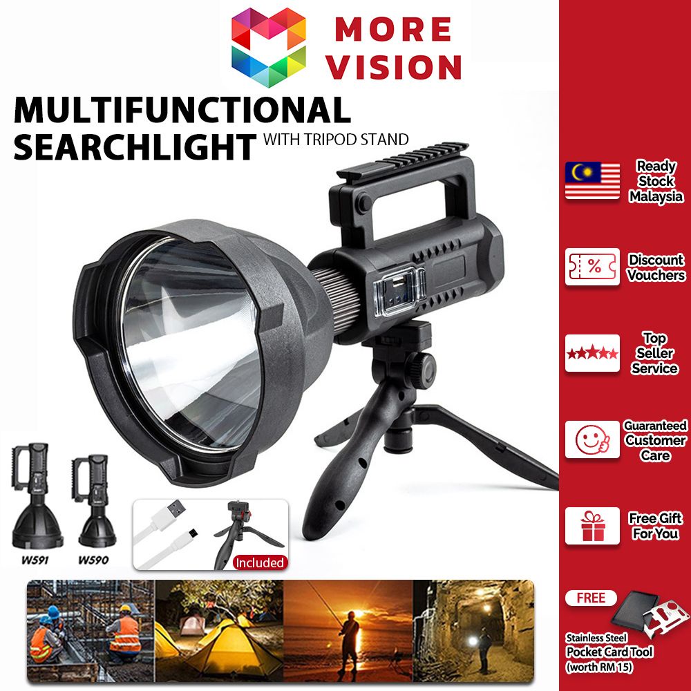 W591 W590 Powerful LED Flashlight Portable Torch Light Super Bright