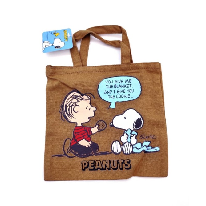 Peanuts Snoopy small tote bag | Shopee Malaysia