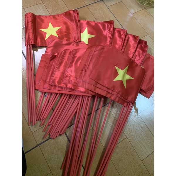 100 Hand-Held National Flags, With Plastic Handle (Vietnam Flag ...