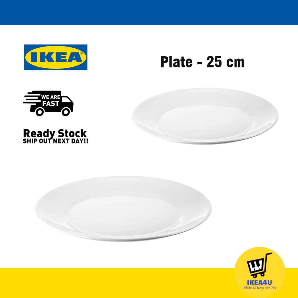 OFTAST Plate, white - IKEA