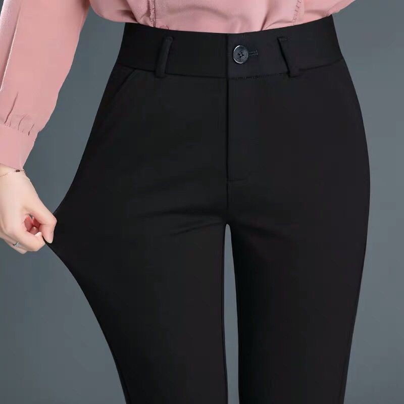 Working Pants Women Summer Plus Size Casual Trousers Elastic High Waist  Loose OL Pants