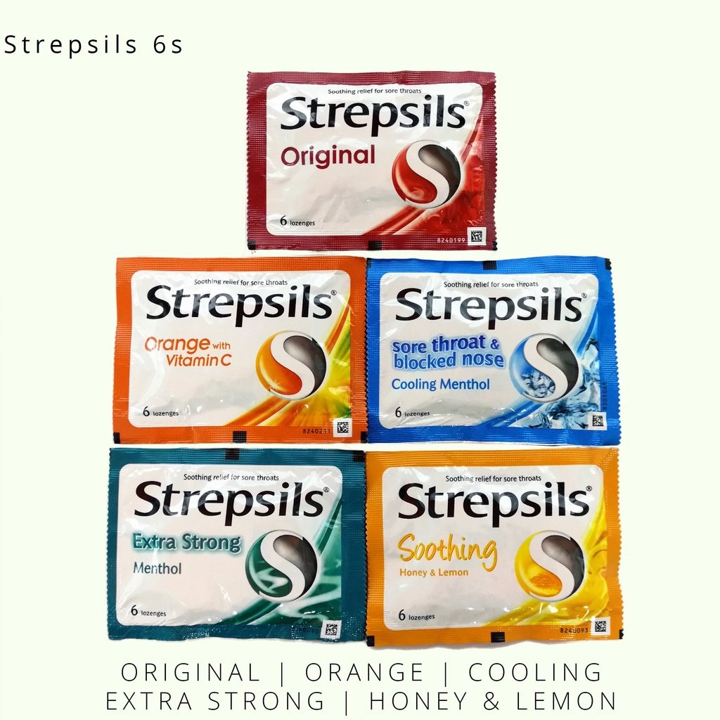 Strepsil 6's Sore Throat Lozenges Original, Vitamin C, Honey Lemon 