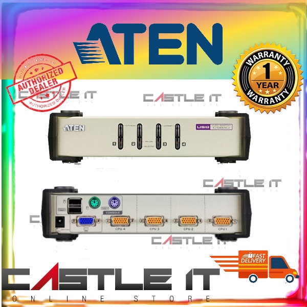 Aten Switch Kvm Ps2/Usb 4Ports (Cs84UA) Shopee Malaysia