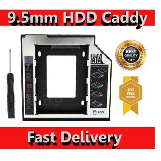 Universal 2.5 2nd 9.5mm Ssd Hd SATA Hard Disk Drive HDD Caddy Adapter ...