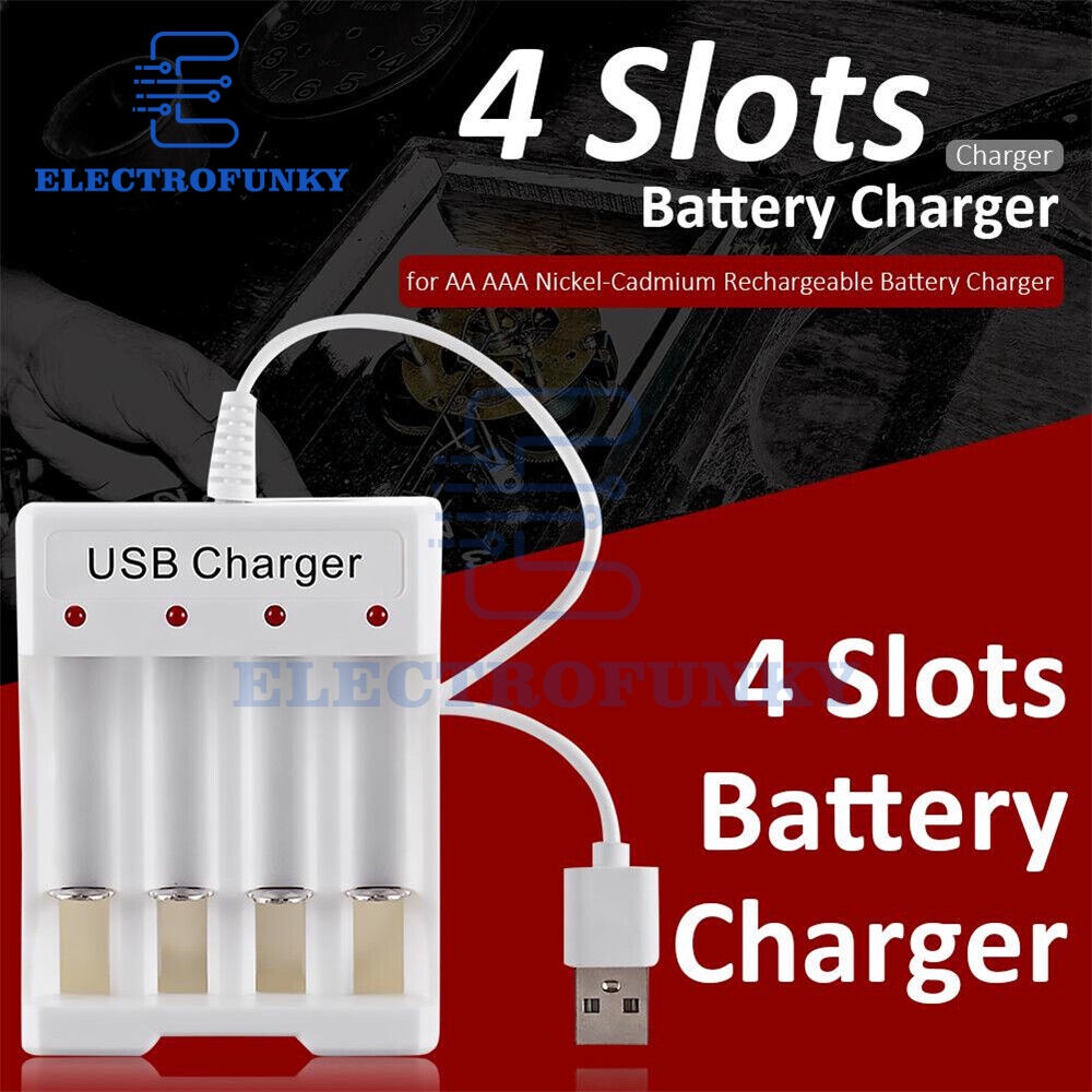 usb2/3/ 4 slots fast charging battery charger short circuit protection smart aaa/aa rechargeable