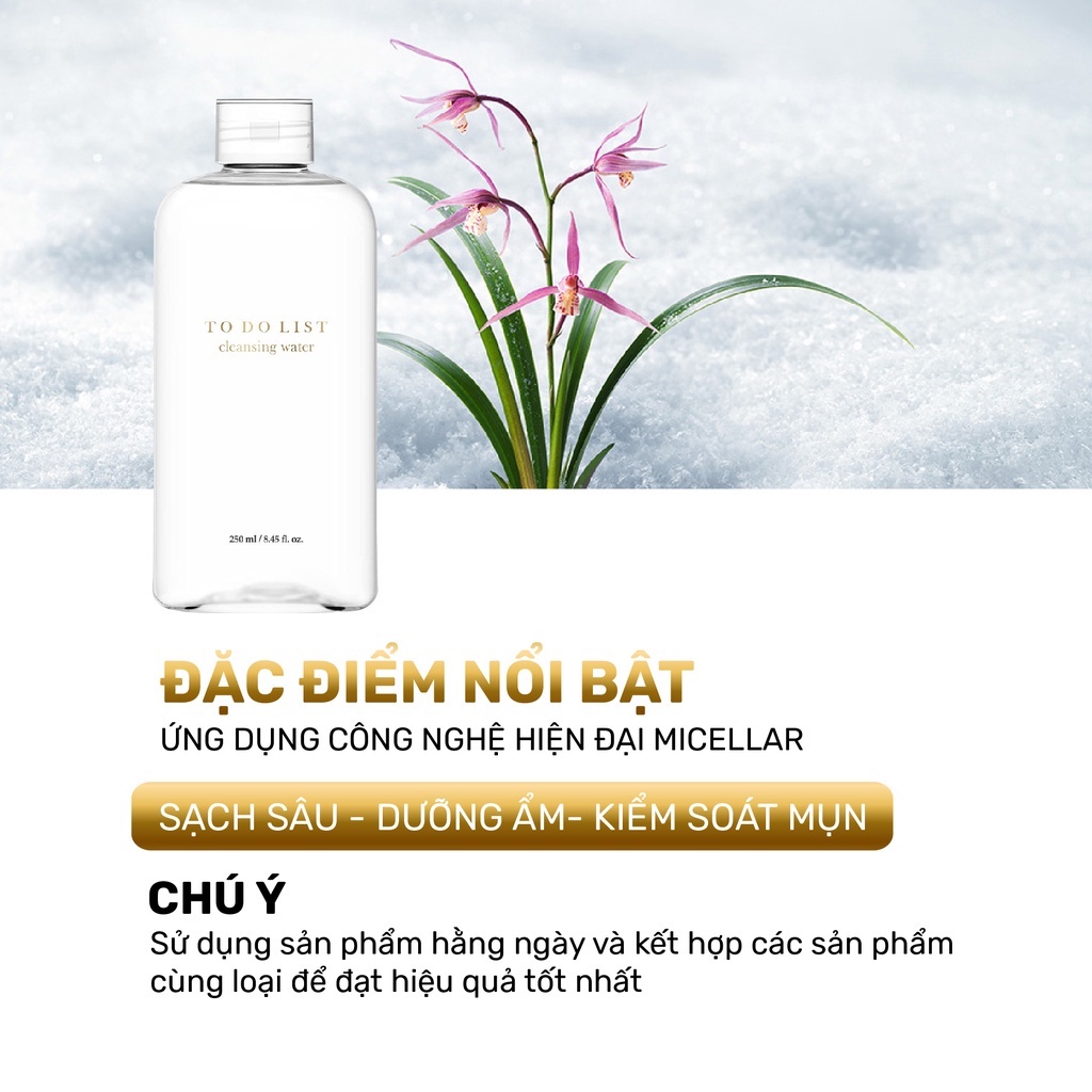 Micellar Premium NonAlcoholic Makeup Remover 4T In1 To Do List Cleansing Water 250ml Shopee