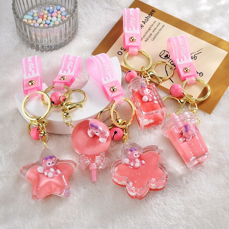 Cute pink keychains clearance
