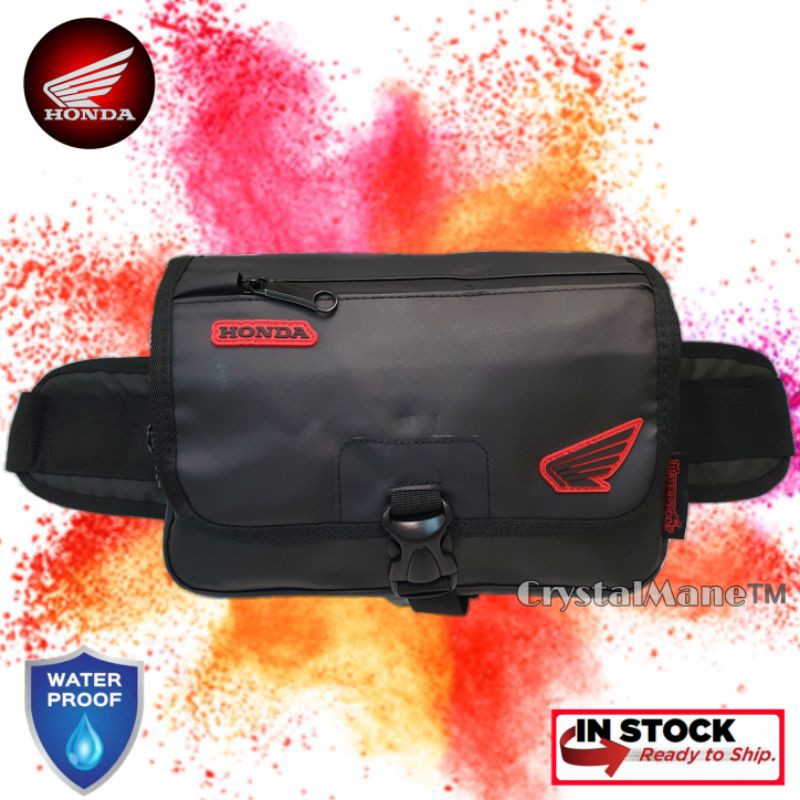 HONDA Waterproof 💦 "L" Size Bikers Waist Bag.Beg Pinggang Motosikal