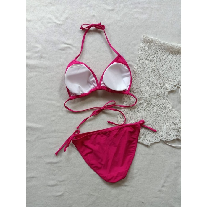 TRIANGLE BEACH BIKINI WITH FOAM BK.3301R.XO PINK FANTA - TRIANGLE BEACH ...
