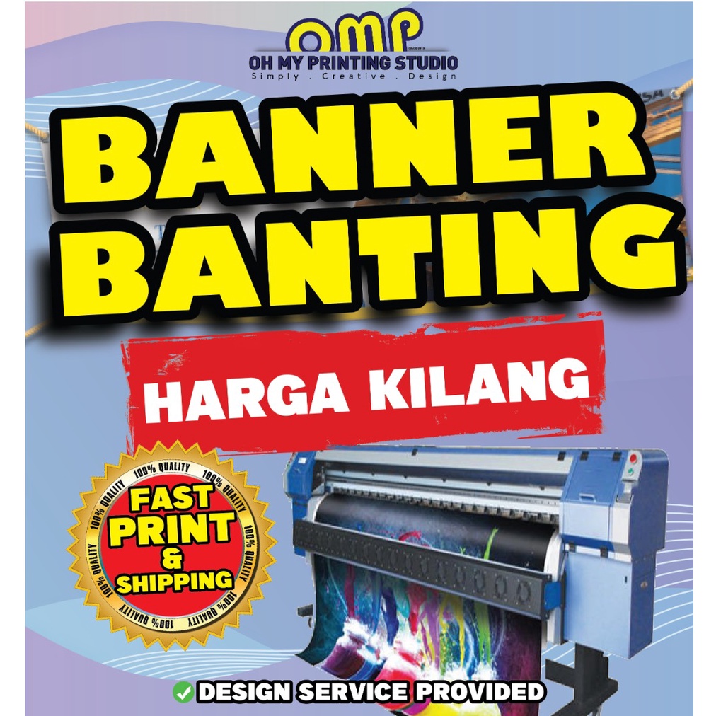 BANNER BUNTING MURAH (WOOD / PVC / EYELET FINISHING) | Shopee Malaysia