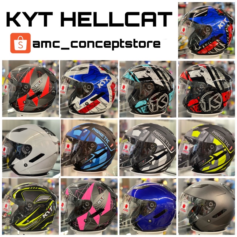 Helmet KYT Hellcat 💯 Original KYT Murah 🤟🏻 amc_conceptstore Shopee