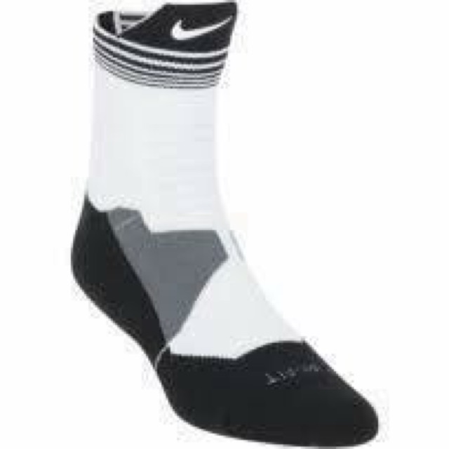 elite socks black and white