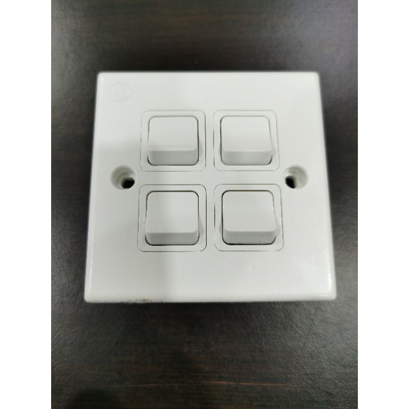 PDL 4Gang1Way Switch White Color Cover | Shopee Malaysia