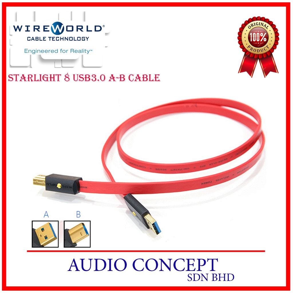 WireWorld Starlight 8 Usb -3.0 (A-B)Usb Cable | Shopee Malaysia
