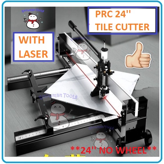 HEAVY DUTY PRC TILE CUTTER 24'' 600MM WITH LASER PEMOTONG JUBIN CUT