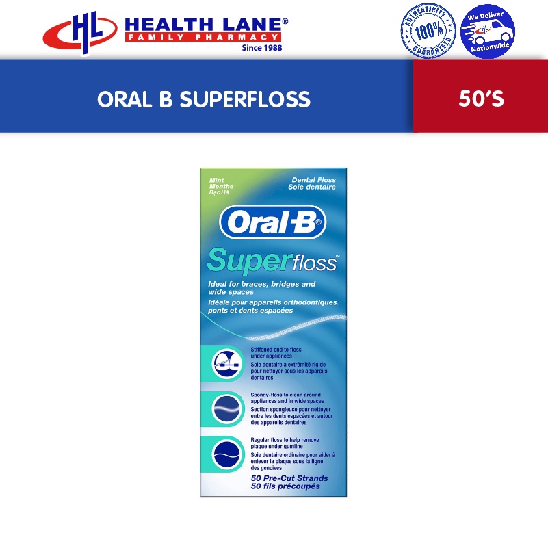 ORAL B SUPERFLOSS 50 MINT | Shopee Malaysia