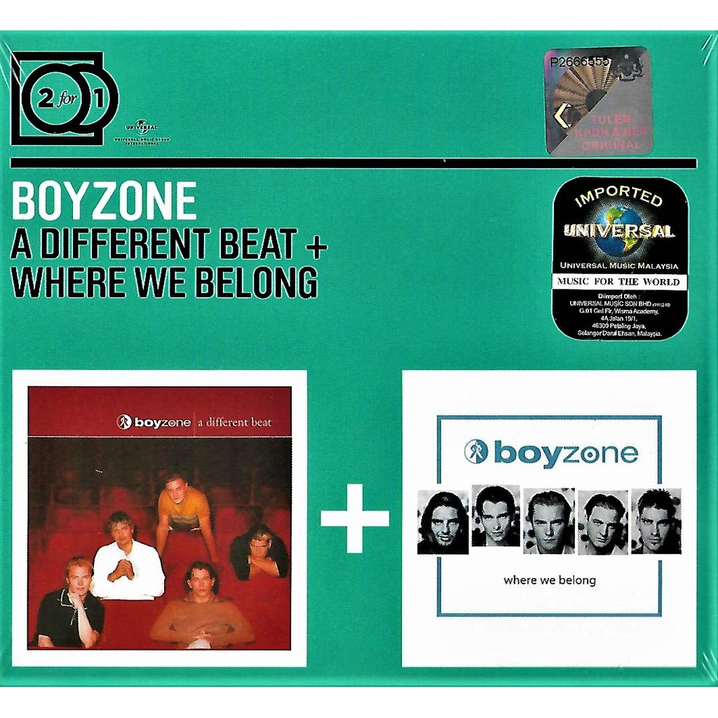 BOYZONE - A Different Beat + Where We Belong ( IMPORTED CD ) | Shopee ...