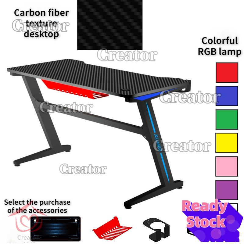 RGB Gaming table Desktop computer gaming table gaming table carbon ...