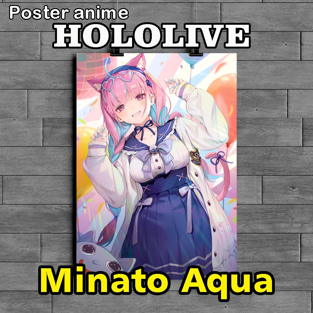 Special full color HOLOLIVE Minato Aqua Anime Poster, special limited ...