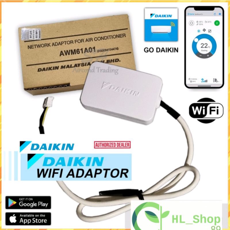 Original GO DAIKIN AIR _ COND Smart WIFI Network ADAPTOR((AWM61A01 ...