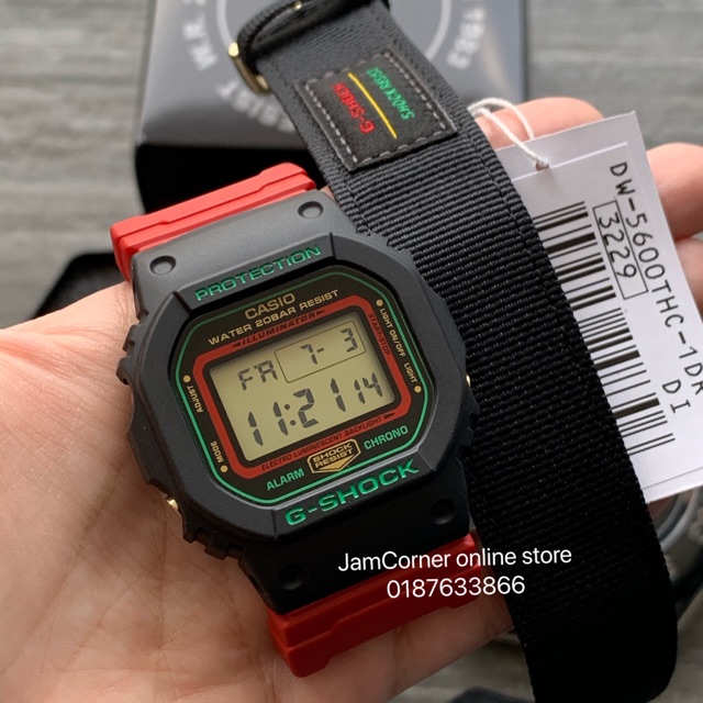 100 ORIGINAL CASIO G SHOCK DW 5600THC 1 Cloth Band UNISEX WATCH TALI KAIN NILON STARP JAM G SHOCK DIGITAL Shopee Malaysia