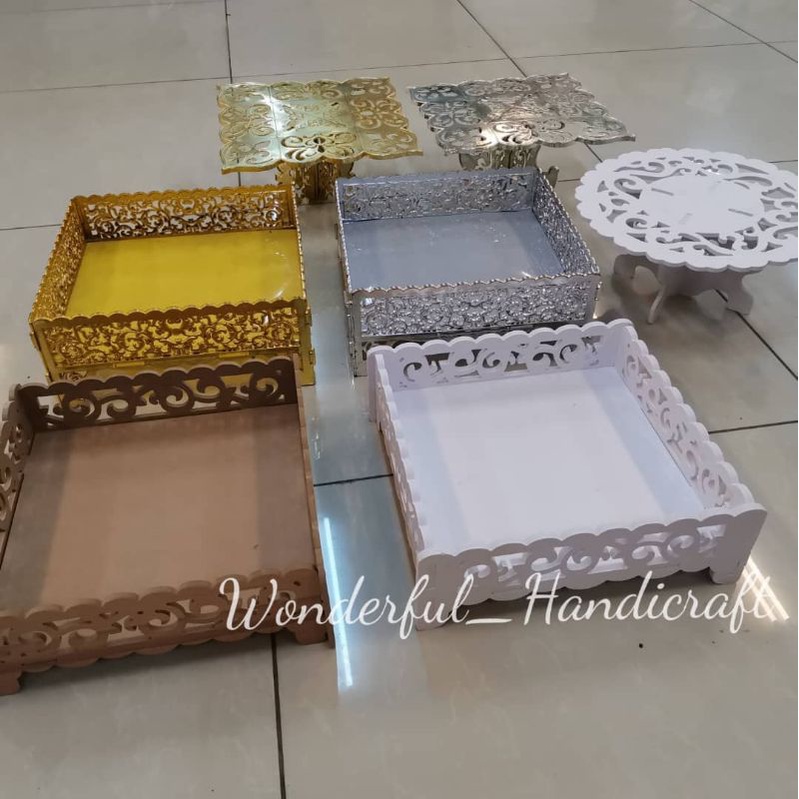 Dulang Kayu Wooden Tray Wedding Hantaran Pallet Hantaran 26cmx28cm ...