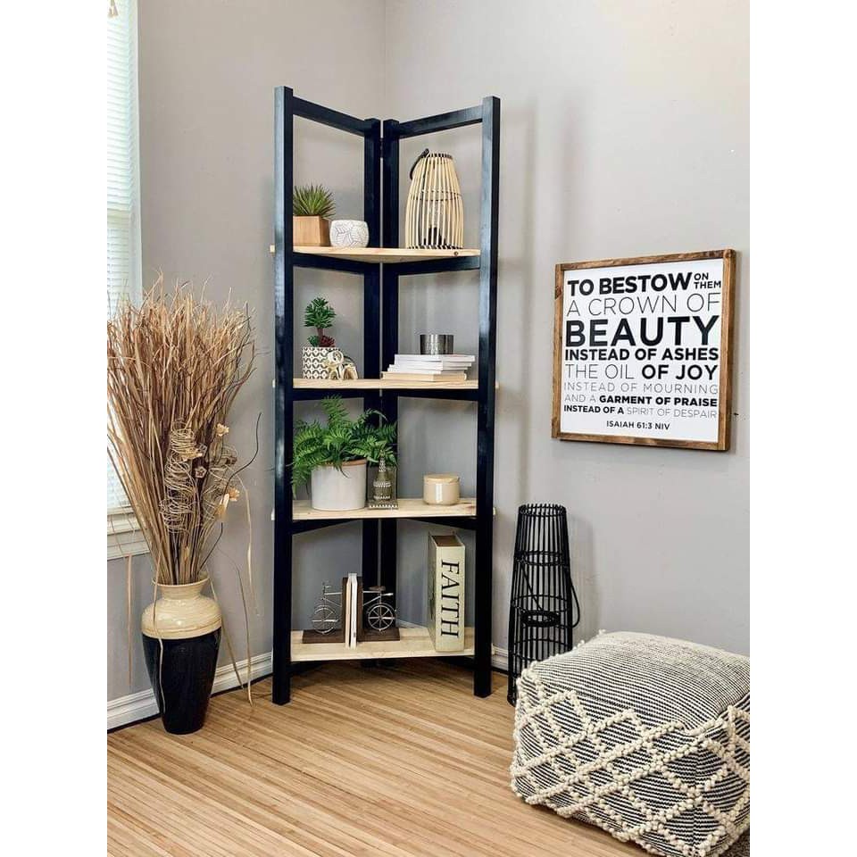 Industrial wrought iron corner shelf bookshelf creative shelf partition office display stand