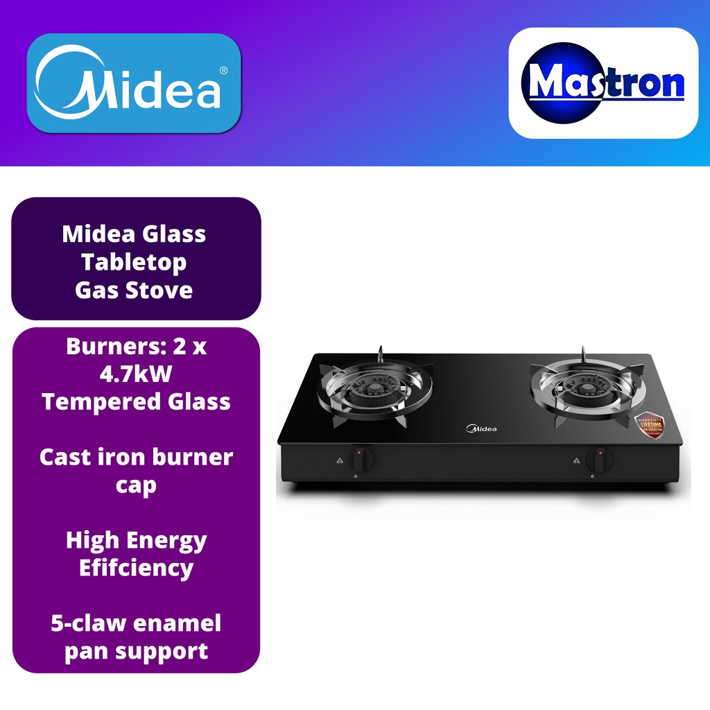 Midea Tabletop Glass Gas Stove Dapur Gas Gas Cooker MGST211G Shopee Malaysia