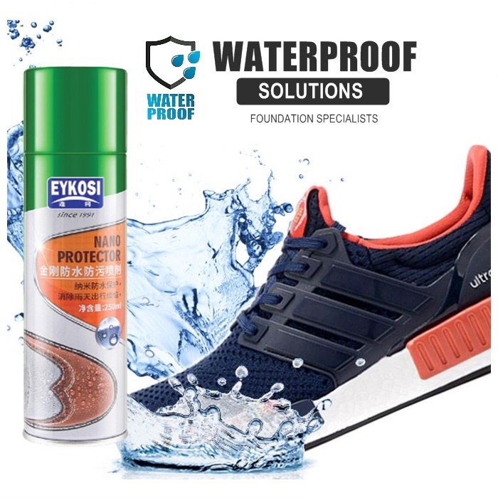 Eykosi ORIGINAL Spray Sneaker Water Stop Repellent 250ml Kasut Putih