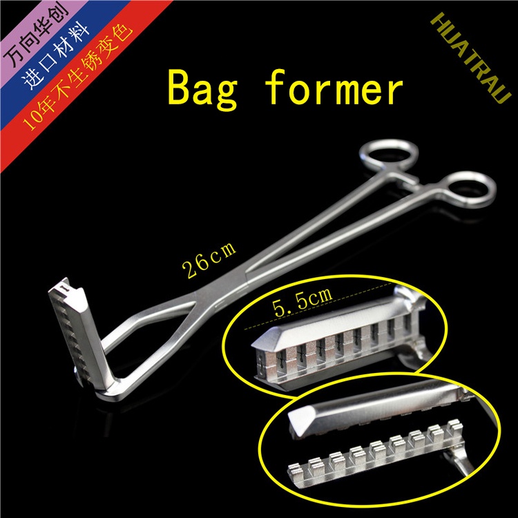 Purse shaper forming forceps medical abdominal surgery purse forceps