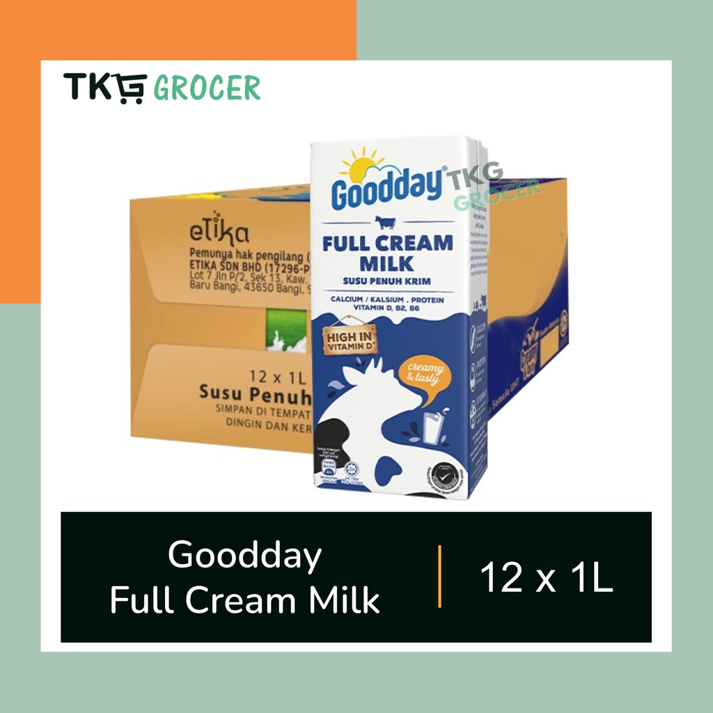 Goodday Full Cream Milk 1L Carton (1L x 12pack) Shopee Malaysia