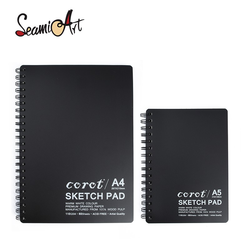 SeamiArt A4/A5 Vintage Sketch Notebook for Sketch Design (110GSM Paper ...