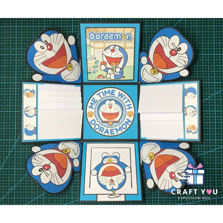 Doraemon Explosion Box DIY Surprise Gift Box 哆啦A梦礼物爆炸盒 Birthday Hadiah ...