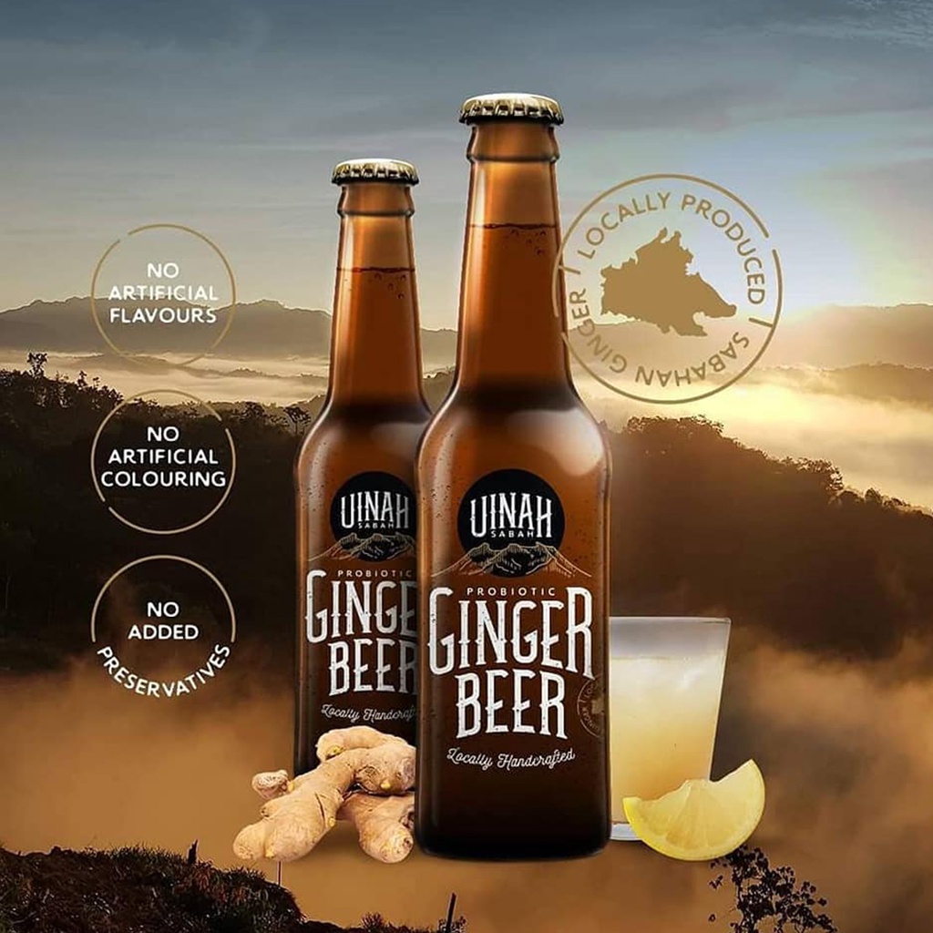 Uinah Ginger Land Premium Carbonated Healthy Drink Halal Certified