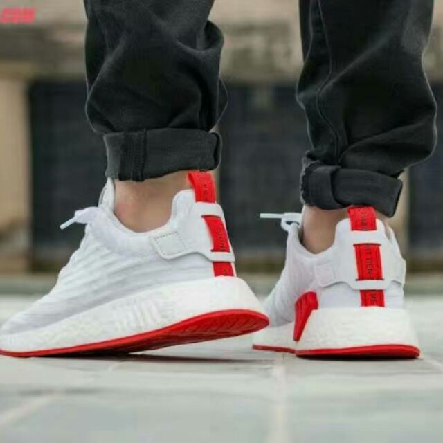 Adidas nmd r2 pk white red best sale