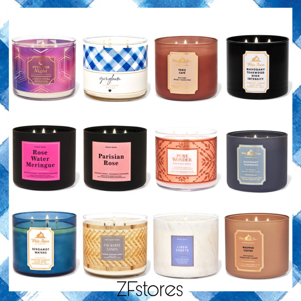 Bath and Body Works Candle MAHOGANY TEAKWOOD PARISIAN ROSE WATER