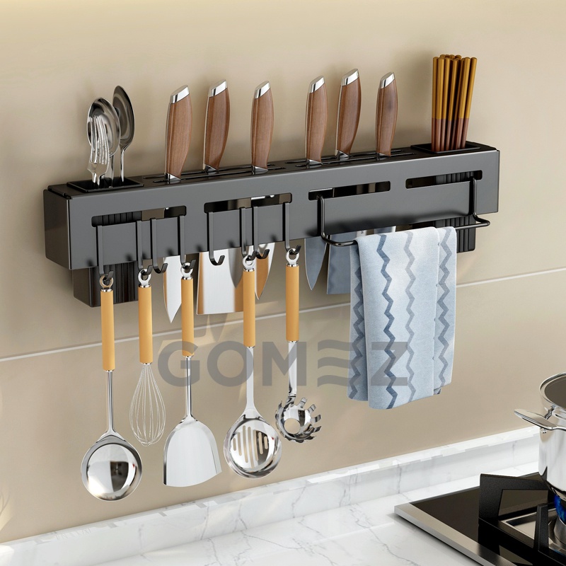 Gomez Stainless Steel Knife Holder Wall Mounted / Knife Stand Kitchen ...