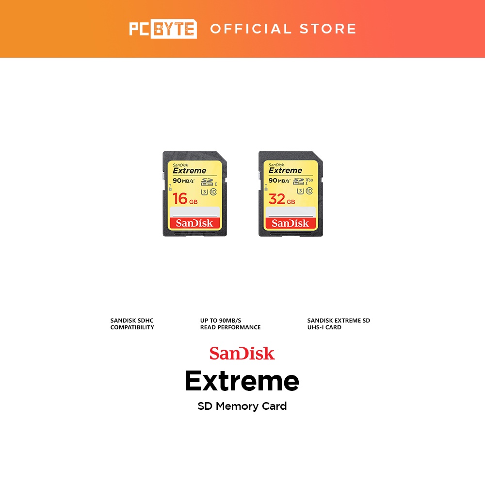 SanDisk Extreme SDHC UHSI Memory Card (16GB/32GB) Shopee Malaysia