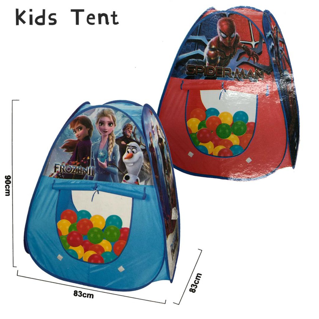 Portable Folding Kids Play Tent Castle Cubby House Frozen Spiderman Kids Tent with Balls Shopee Malaysia