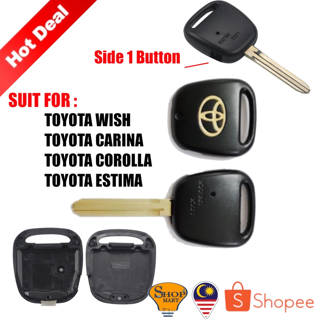 Toyota Alarm Remote Cover with Key Toyota Wish Carina Corolla Estima