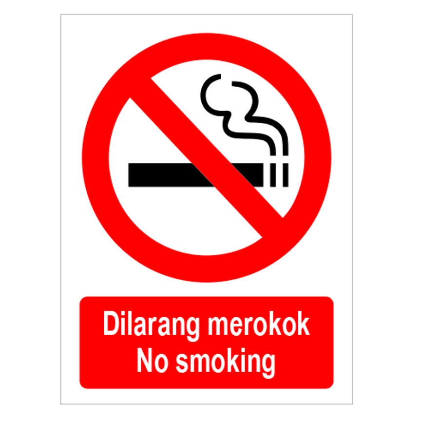 Dilarang merokok, warning sign, no smoking | Shopee Malaysia