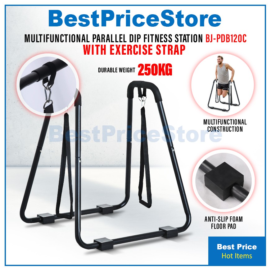 BPS Parallel Dip Bar Body Press Push Up Bar Dip Station Training